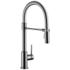 DELTA Trinsic Single-Handle Pull-Down Spring Kitchen Faucet — Black Stainless