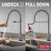 DELTA Trinsic Single-Handle Pull-Down Spring Kitchen Faucet with Touch2O Technology — Arctic Stainless