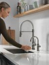 DELTA Trinsic Single-Handle Pull-Down Spring Kitchen Faucet with Touch2O Technology — Black Stainless