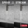 DELTA Trinsic Single-Handle Pull-Down Spring Kitchen Faucet with Touch2O Technology — Black Stainless