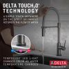 DELTA Trinsic Single-Handle Pull-Down Spring Kitchen Faucet with Touch2O Technology — Black Stainless