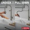 DELTA Trinsic Touch2O Technology Kitchen Faucet with Touchless Technology — Black Stainless