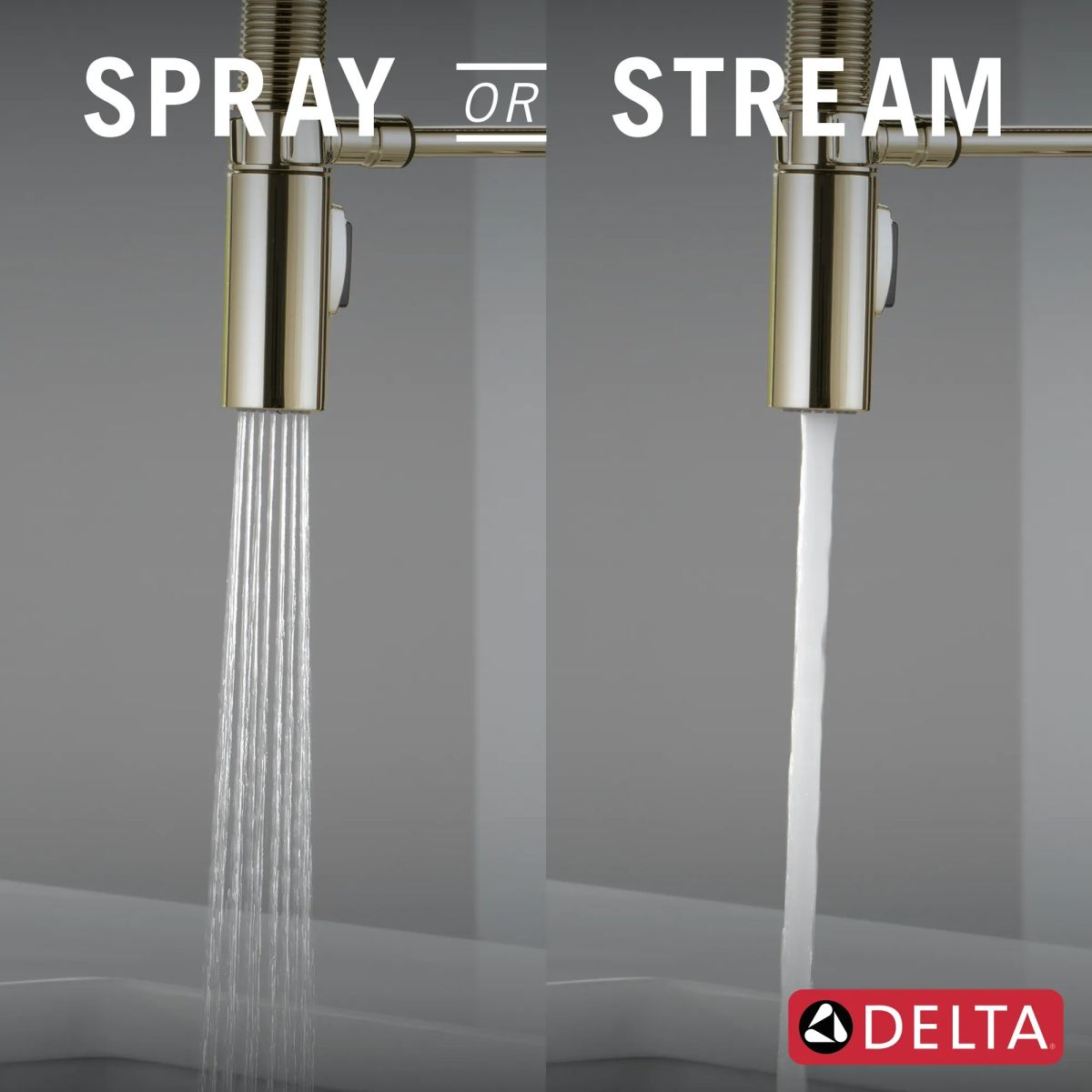 DELTA Trinsic Touch2O Technology Kitchen Faucet with Touchless Technology — Polished Nickel