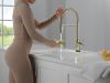 DELTA Trinsic Touch2O Technology Kitchen Faucet with Touchless Technology — Polished Nickel
