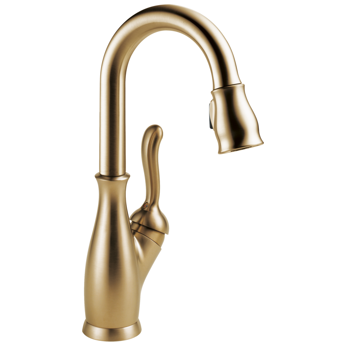 DELTA Leland Single Handle Pull-Down Bar/Prep Faucet — Champagne Bronze