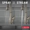 DELTA Leland Single Handle Pull-Down Bar / Prep Faucet — Spotshield Stainless