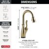 DELTA Leland Single Handle Pull-Down Bar/Prep Faucet with Touch2O Technology — Champagne Bronze