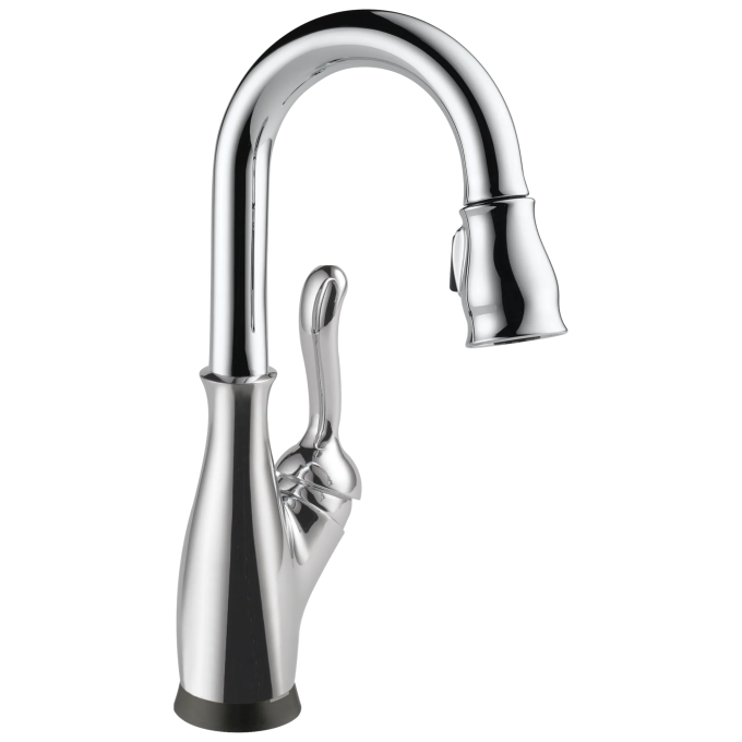 DELTA Leland Single Handle Pull-Down Bar / Prep Faucet with Touch2O Technology — Chrome