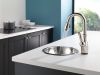 DELTA Leland Single Handle Pull-Down Bar / Prep Faucet with Touch2O Technology — Spotshield Stainless