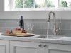 DELTA Leland Single Handle Pull-Down Bar / Prep Faucet with Touch2O Technology — Spotshield Stainless