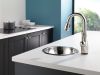 DELTA Leland Single Handle Pull-Down Bar / Prep Faucet with Touch2O Technology — Spotshield Stainless