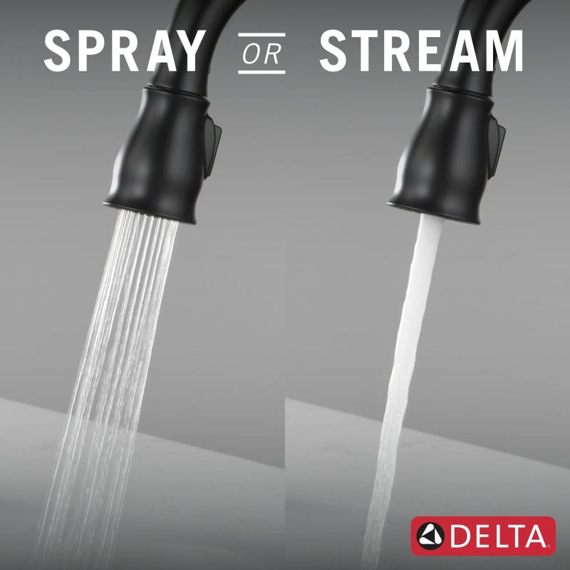 DELTA Leland Touch2O Bar / Prep Faucet with Touchless Technology — Matte Black