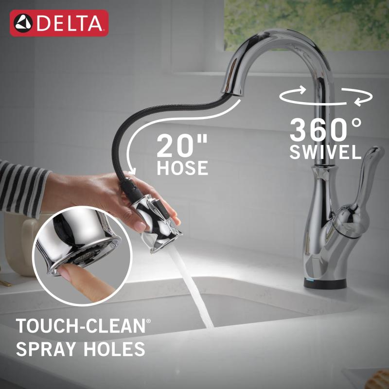 DELTA Leland Touch2O Bar / Prep Faucet with Touchless Technology — Chrome