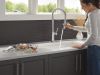 DELTA Renaldi Single-Handle Pull-Down Spring Kitchen Faucet — Lumicoat® Arctic Stainless