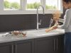 DELTA Renaldi Single-Handle Pull-Down Spring Kitchen Faucet — Lumicoat® Arctic Stainless