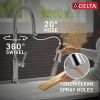 DELTA Renaldi Single-Handle Pull-Down Spring Kitchen Faucet — Lumicoat® Arctic Stainless