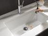 DELTA Renaldi Single-Handle Pull-Down Spring Kitchen Faucet — Lumicoat® Arctic Stainless