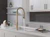 DELTA Renaldi Single-Handle Pull-Down Spring Kitchen Faucet — Lumicoat® Champagne Bronze