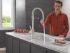 DELTA Renaldi Single-Handle Pull-Down Spring Kitchen Faucet — Lumicoat® Polished Nickel