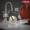 DELTA Renaldi Single-Handle Pull-Down Spring Kitchen Faucet — Lumicoat® Polished Nickel