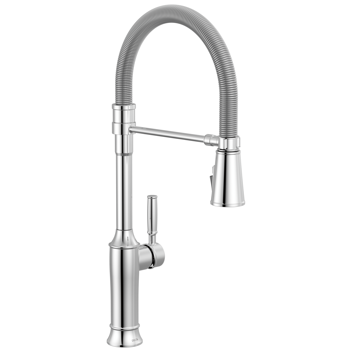 DELTA Renaldi Single-Handle Pull-Down Spring Kitchen Faucet — Lumicoat® Chrome