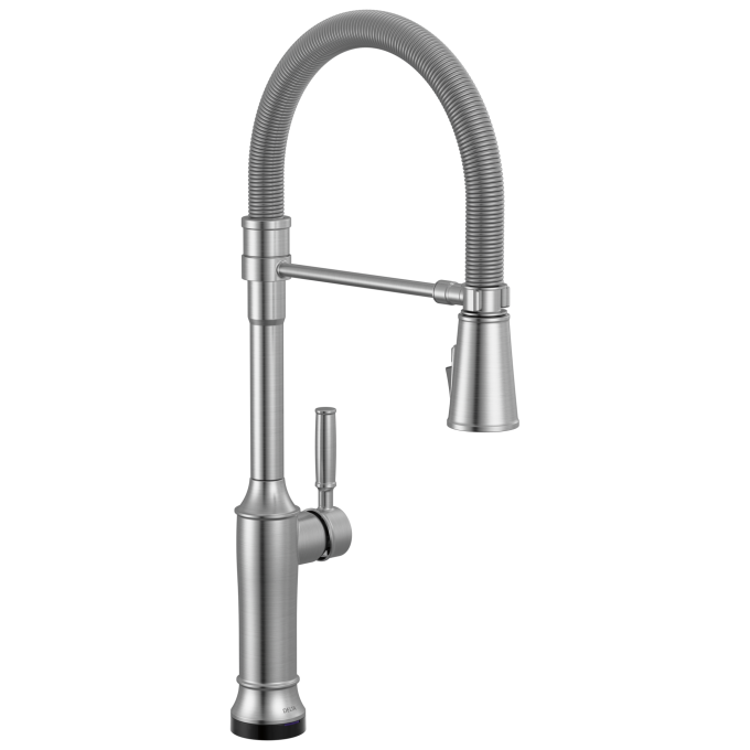 DELTA Renaldi Touch2O Technology Kitchen Faucet with Touchless Technology — Lumicoat® Arctic Stainless
