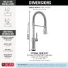 DELTA Renaldi Touch2O Technology Kitchen Faucet with Touchless Technology — Lumicoat® Arctic Stainless