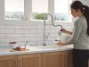 DELTA Renaldi Touch2O Technology Kitchen Faucet with Touchless Technology — Lumicoat® Arctic Stainless
