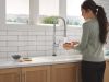 DELTA Renaldi Touch2O Technology Kitchen Faucet with Touchless Technology — Lumicoat® Arctic Stainless