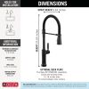DELTA Renaldi Touch2O Technology Kitchen Faucet with Touchless Technology — Matte Black
