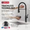 DELTA Renaldi Touch2O Technology Kitchen Faucet with Touchless Technology — Matte Black