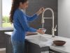 DELTA Renaldi Touch2O Technology Kitchen Faucet with Touchless Technology — Lumicoat® Polished Nickel