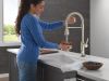 DELTA Renaldi Touch2O Technology Kitchen Faucet with Touchless Technology — Lumicoat® Polished Nickel