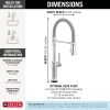 DELTA Renaldi Touch2O Technology Kitchen Faucet with Touchless Technology — Lumicoat® Chrome