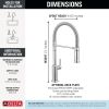 DELTA Cordova Single Handle Pull-Down Kitchen Faucet With Spring Spout — Lumicoat® Chrome