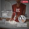 DELTA Cordova Single Handle Pull-Down Kitchen Faucet With Spring Spout — Lumicoat® Chrome