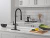 DELTA Cordova Touch2O Technology Kitchen Faucet with Touchless Technology — Matte Black