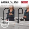 DELTA Cordova Touch2O Technology Kitchen Faucet with Touchless Technology — Matte Black