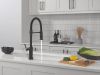 DELTA Cordova Touch2O Technology Kitchen Faucet with Touchless Technology — Matte Black