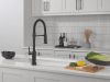 DELTA Cordova Touch2O Technology Kitchen Faucet with Touchless Technology — Matte Black