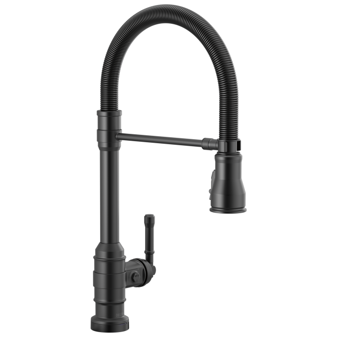 DELTA Broderick Touch2O Technology Kitchen Faucet with Touchless Technology — Matte Black
