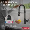 DELTA Broderick Touch2O Technology Kitchen Faucet with Touchless Technology — Matte Black