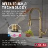 DELTA Broderick Touch2O Technology Kitchen Faucet with Touchless Technology — Champagne Bronze