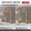 DELTA Broderick Touch2O Technology Kitchen Faucet with Touchless Technology — Champagne Bronze