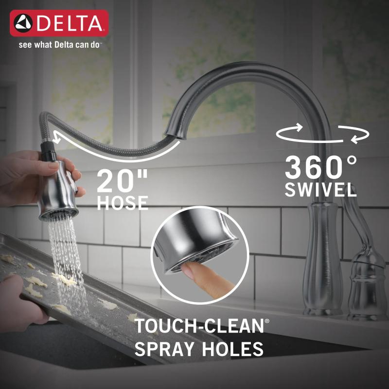 DELTA Leland Single Handle Pull-Down Kitchen Faucet — Arctic Stainless