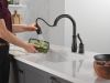 DELTA Leland Single Handle Pull-Down Kitchen Faucet — Matte Black