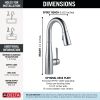 DELTA Essa Single Handle Pull-Down Bar / Prep Faucet — Arctic Stainless