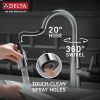 DELTA Essa Single Handle Pull-Down Bar / Prep Faucet — Arctic Stainless