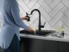 DELTA Essa Single Handle Pull-Down Bar / Prep Faucet — Matte Black
