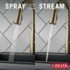 DELTA Essa Single Handle Pull-Down Bar/Prep Faucet with Touch2O Technology — Champagne Bronze